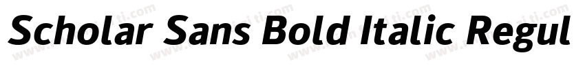 Scholar Sans Bold Italic Regular字体转换
